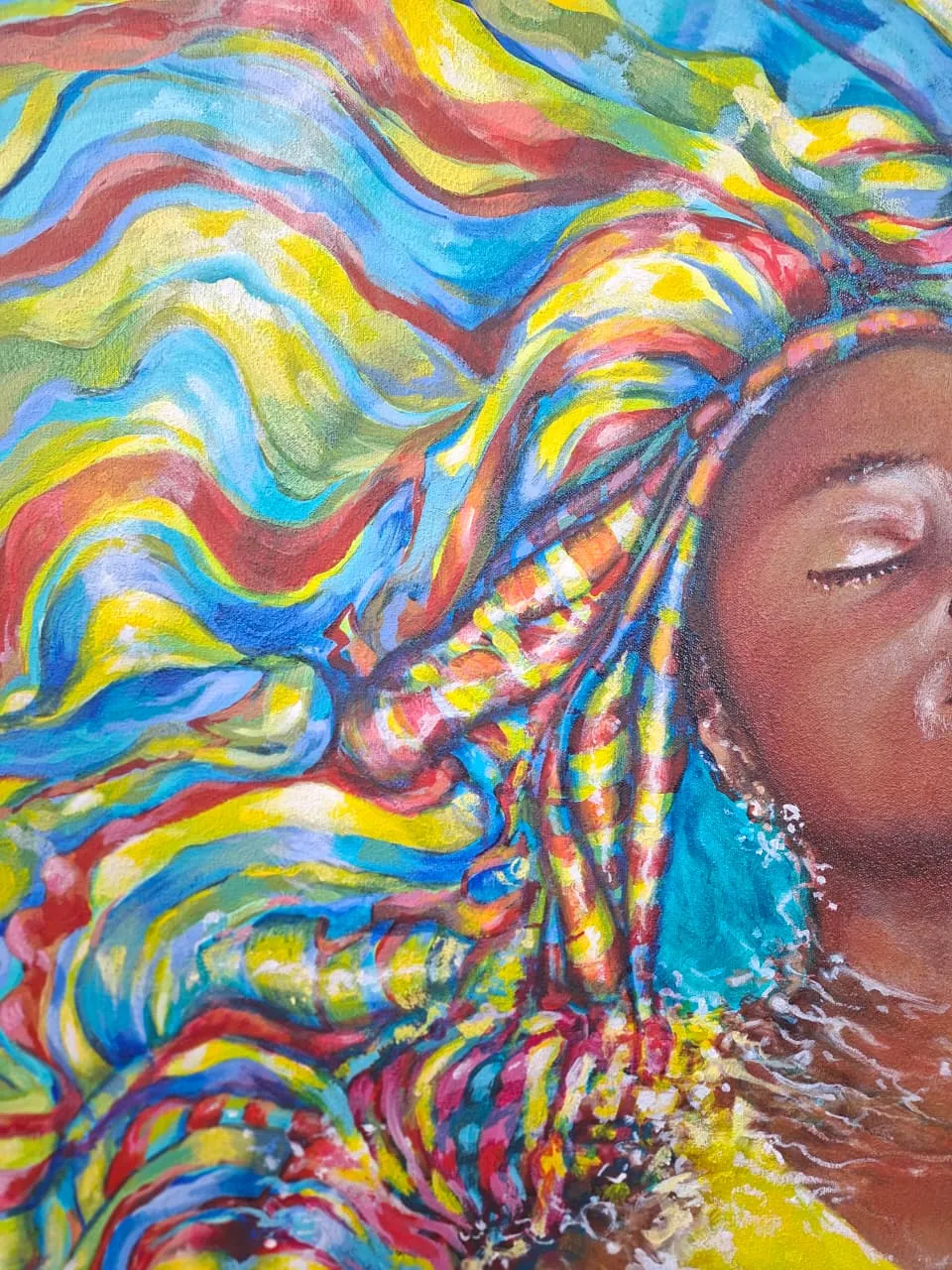 Detail shot of artwork by Tharien Smith